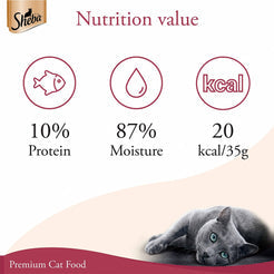 Sheba Skip Jack & Salmon Adult Wet Cat Food - 35 g packs