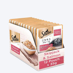 Sheba Skip Jack & Salmon Adult Wet Cat Food - 35 g packs