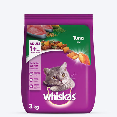 Whiskas & Temptations Adult Cat Food & Treats Combo - Pack of 2