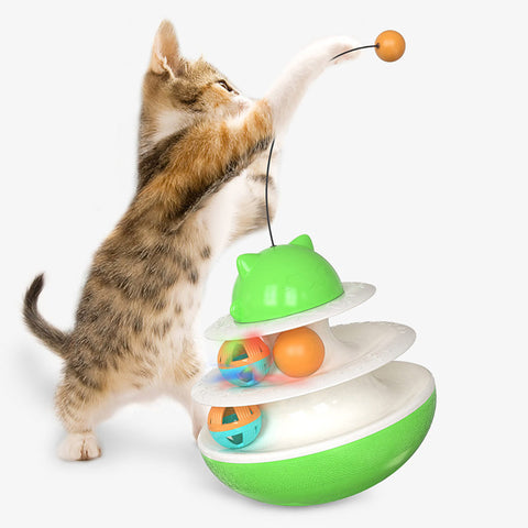 Tumbler cat tease stick light ball cat turntable