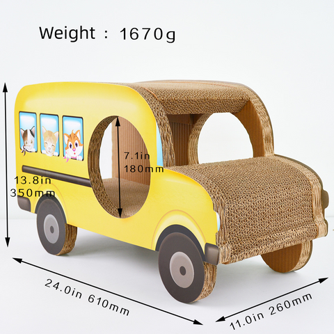 Wear Resistant Cat Toy Cat Scratching Corrugated Paper Cat Rest Car House