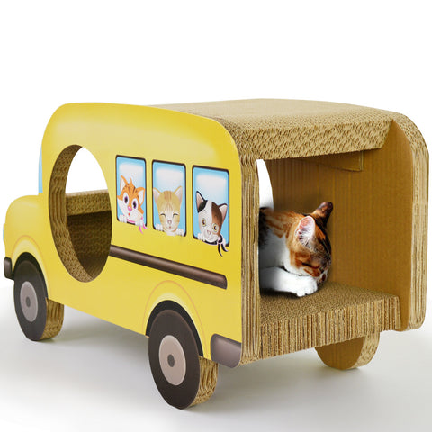 Wear Resistant Cat Toy Cat Scratching Corrugated Paper Cat Rest Car House