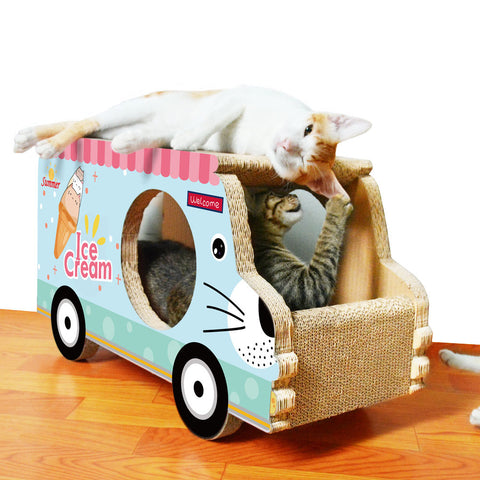 Wear Resistant Cat Toy Cat Scratching Corrugated Paper Cat Rest Car House