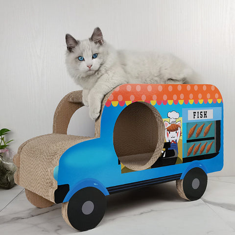 Wear Resistant Cat Toy Cat Scratching Corrugated Paper Cat Rest Car House