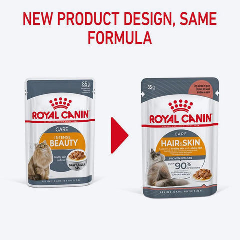 Royal Canin Hair & Skin Care In Gravy Adult Cat Wet Food - 85 g