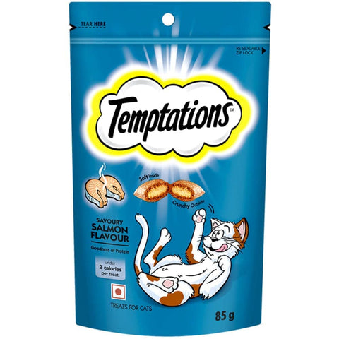 Temptations Savoury Salmon Flavour Cat Treats - 85g Packs