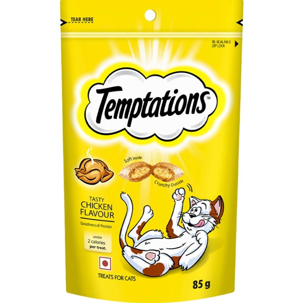 Temptations Tasty Chicken Flavor Cat Treats - 85g Packs