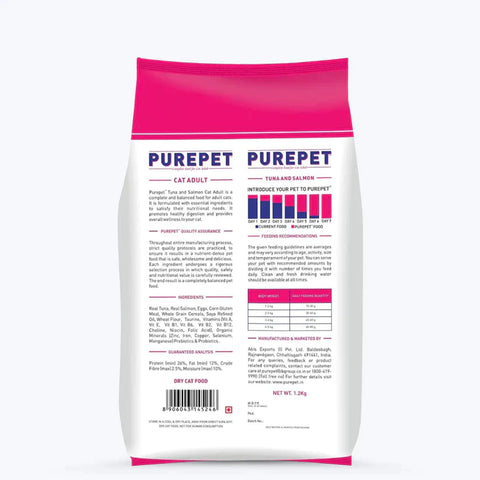 Purepet Tuna & Salmon Adult Dry Cat Food