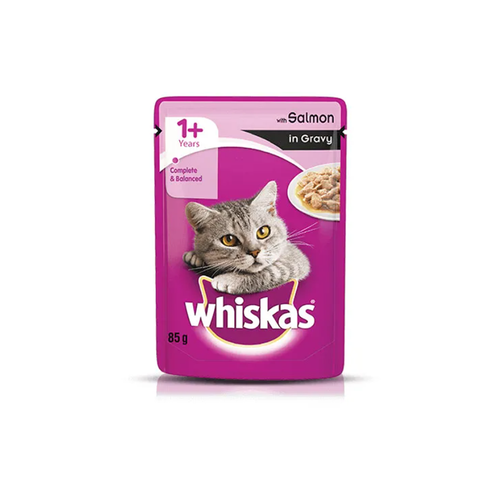 Whiskas Salmon in Gravy Meal Adult Cat Wet Food - 85g Packs